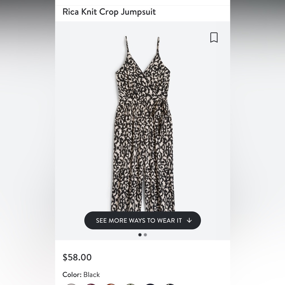 Kaileigh nwt rica knit crop jumpsuit